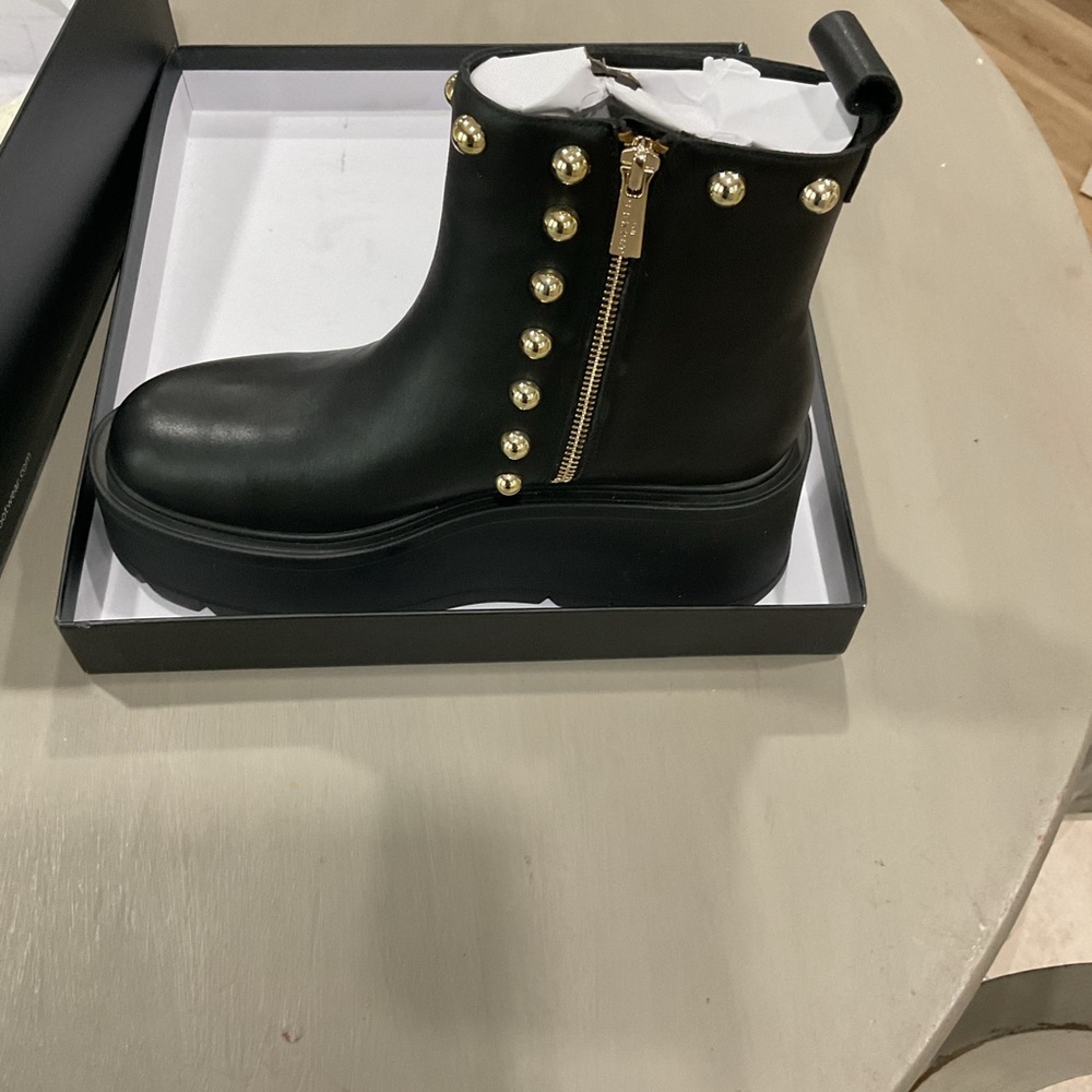 J Slides Black Leather Viceroy Boots
